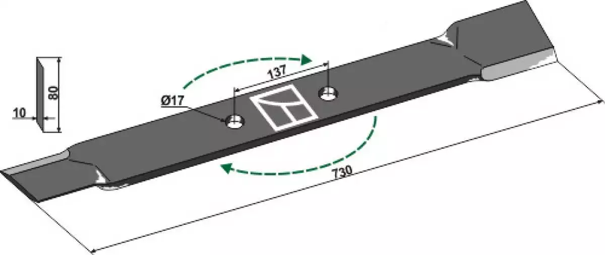 Mähermesser 730mm - rechts